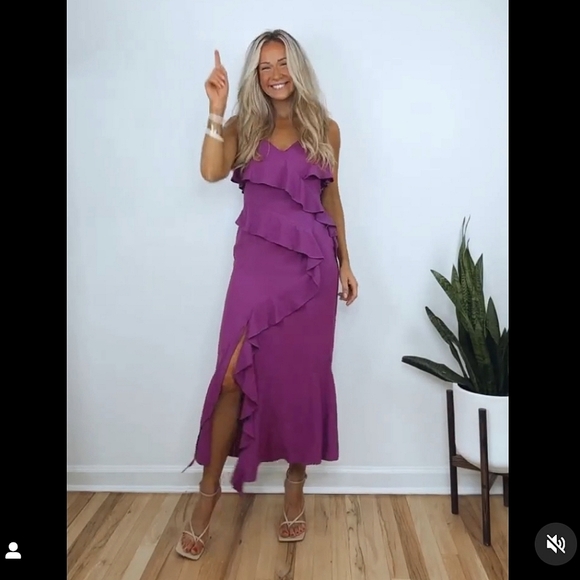 Zara * Linen Blend Ruffled Slip Dress size XS - Picture 11 of 14